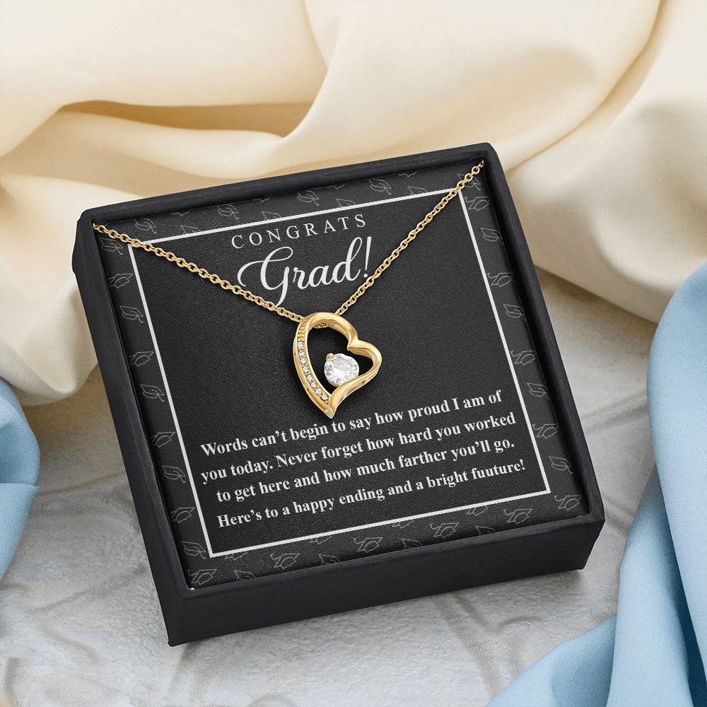 College Graduation Gift Necklace for Daughter, My Daughter Love Knots Necklace Congrats Graduation Pendants Gift For Daughter, Granddaughter, Niece, Sister Forever Love Necklace