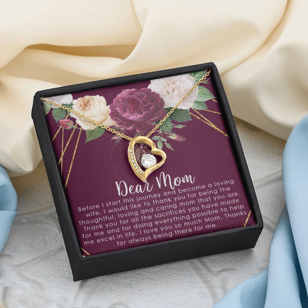 To My Mom Necklace, Gift For Mom, Mother's Day Gift from Daughter, Mom Jewelry Gift for Mothers Day, Birthday Gift for Mother, Moms Gift from Daughter Son, Necklace for Mom Mother2 Forever Love Necklace