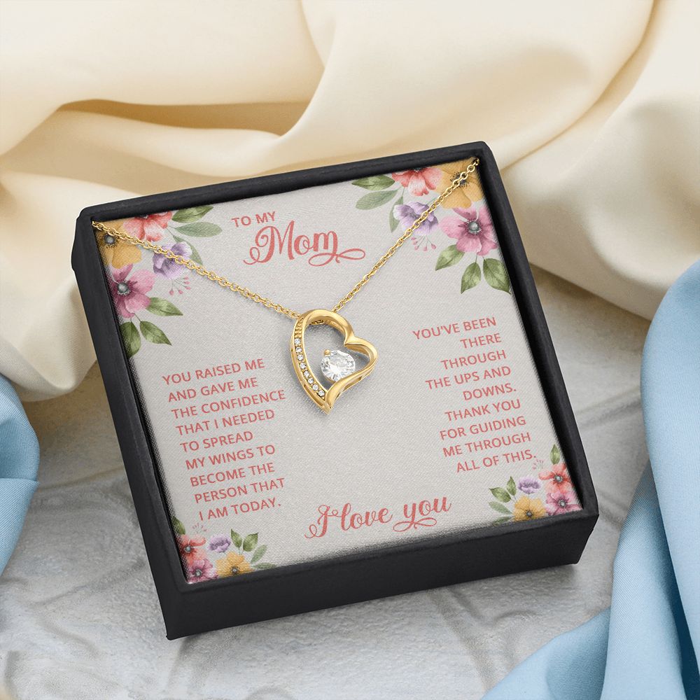 Mom Necklace Gifts for Mom from Daughter to Mom Gifts for Mothers Day from Daughter, To My Mom Necklace from Daughter to Mom Birthday Gifts Necklace with Message Card and Gift Box16 Forever Love Necklace