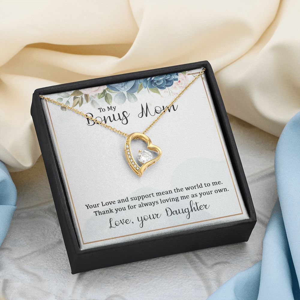 Mother Daughter Necklace as Daughter Gift from Mom, Mom Necklace as Christmas Gift for Mom from Son, Birthday Gift for Mother in Law Necklace, Bonus Mom Gifts for Step Mom Necklace6 Forever Love Necklace