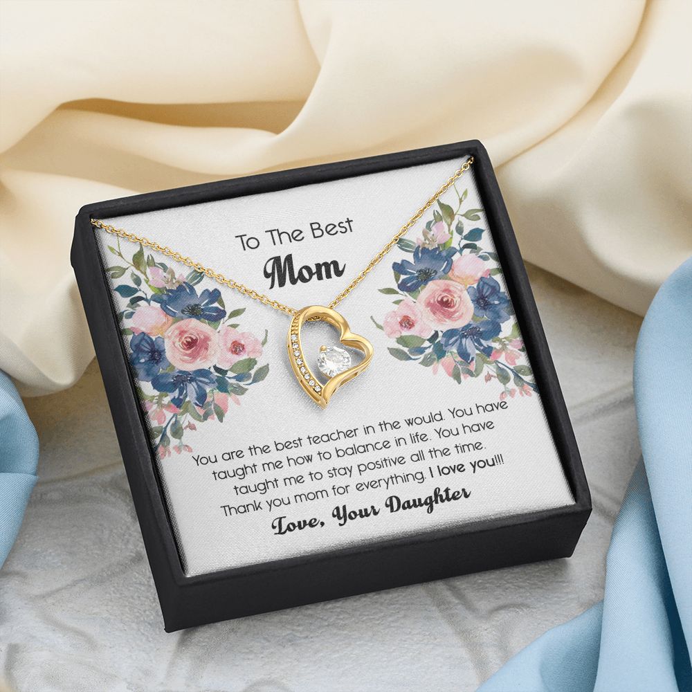 To My Mom Necklace, Gift For Mom, Mother's Day Gift from Daughter, Mom Jewelry Gift for Mothers Day, Birthday Gift for Mother, Moms Gift from Daughter Son, Necklace for Mom Mother 7 Forever Love Necklace