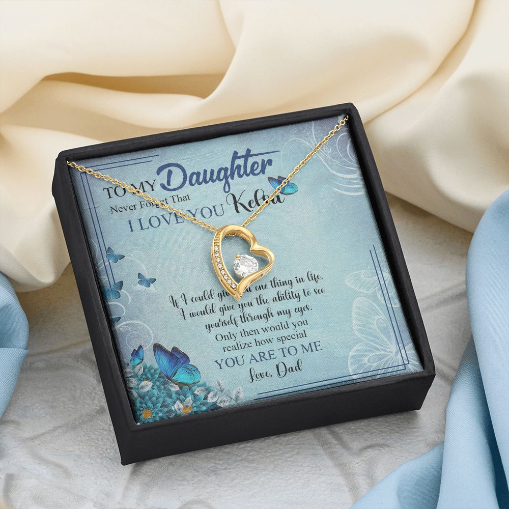 Mother Daughter Gift Ideas, To My Daughter Gift Necklace from Mom, Jewelry Pendant Present for Daughter, Birthday Christmas Gift Graduation Gifts for Daughters, Mother and Daughter Necklace 21 Forever Love Necklace