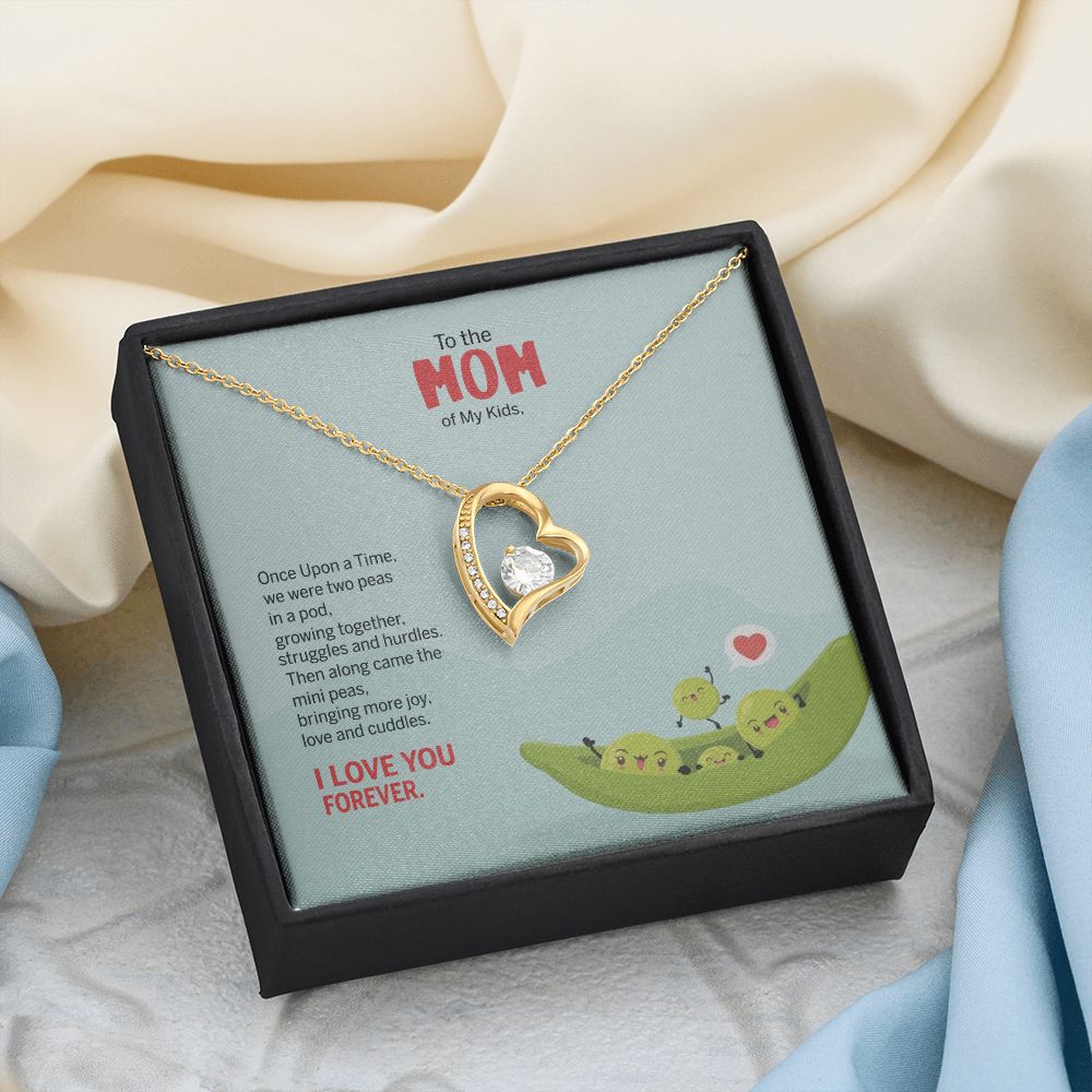 To My Mom Peas Pod Necklace From Kids, Gift For Mom On Mother's Day Jewelry Mom Forever Love Necklace
