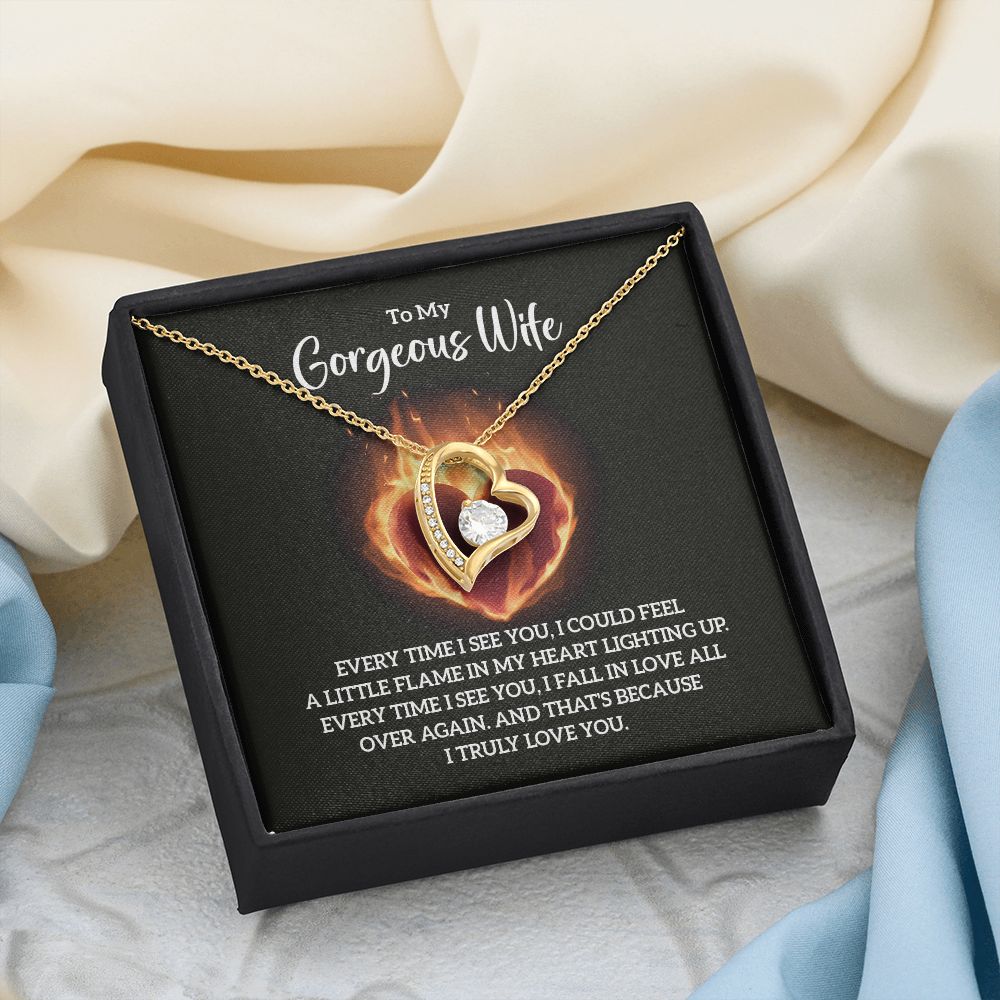 Birthday Gifts For Wife, Necklace Gifts For Wife From Husband, To My Wife Jewelry For Women , To My Wife Necklace  from Husband Wedding Anniversary Present For Wife, Beautiful Wife Jewelry Christmas32 Forever Love Necklace