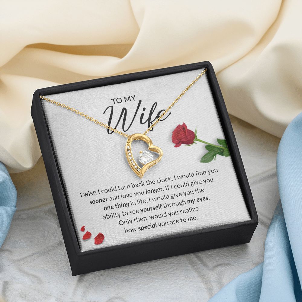 Birthday Gifts For Wife, Necklace Gifts For Wife From Husband, To My Wife Jewelry For Women , To My Wife Necklace  from Husband Wedding Anniversary Present For Wife, Beautiful Wife Jewelry Christmas22 Forever Love Necklace