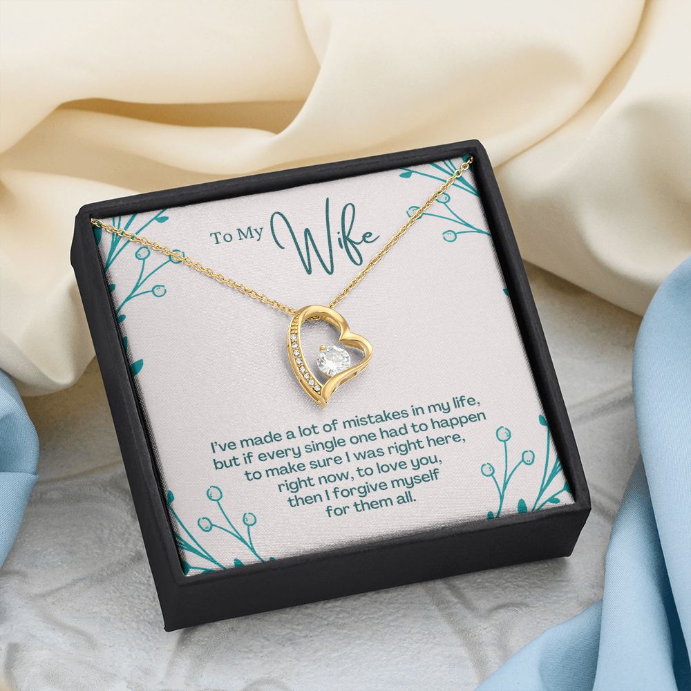 To My Wife Necklace Pendant Gift From Husband I've Made A Lot Of Mistakes With Message Card and Gift Box. Valentine's Day Gift For Wife Future Wife Forever Love Necklace