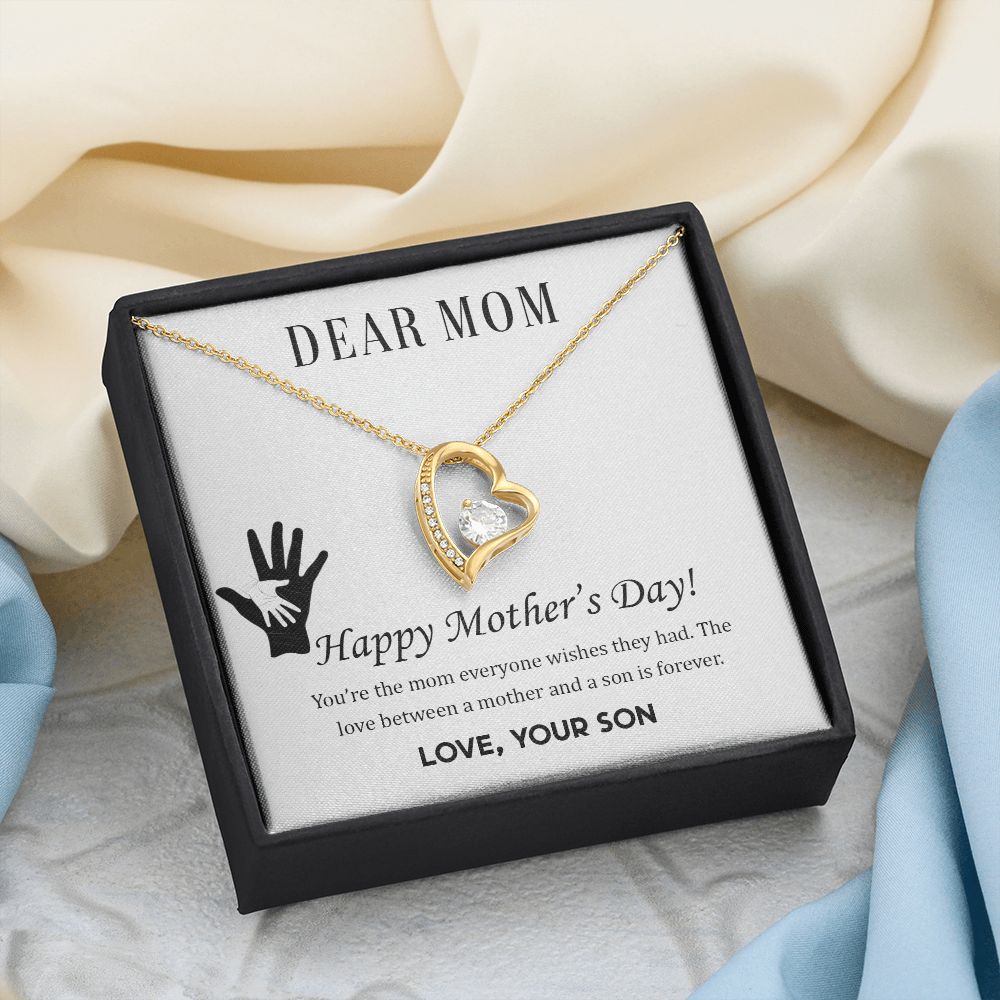 2Mom Necklace Gifts for Mom from Daughter to Mom Gifts for Mothers Day from Daughter, To My Mom Necklace from Daughter to Mom Birthday Gifts Necklace with Message Card and Gift Box2228 Forever Love Necklace