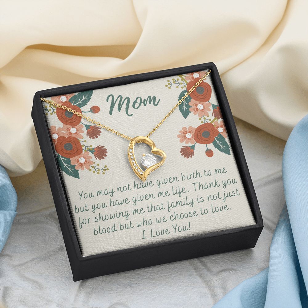 To My Mom Love Knot Necklace Gift for Stepmom Birthday Present Idea for Mother Forever Love Necklace