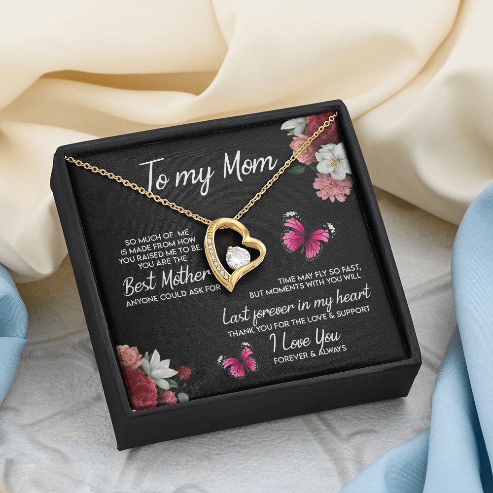To My Mom Necklace, Gift For Mom, Mother's Day Gift from Daughter, Mom Jewelry Gift for Mothers Day, Birthday Gift for Mother, Moms Gift from Daughter Son, Necklace for Mom Mother 13 Forever Love Necklace