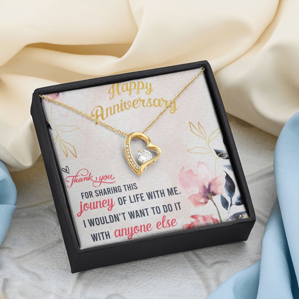 To My Wife Necklace, Wedding Anniversary Jewelry For Women, Necklace For Wife from Husband, Gift For Wife Birthday Gifts From Husband Necklace, Jewelry With Message Card In A Gift Box9 Forever Love Necklace