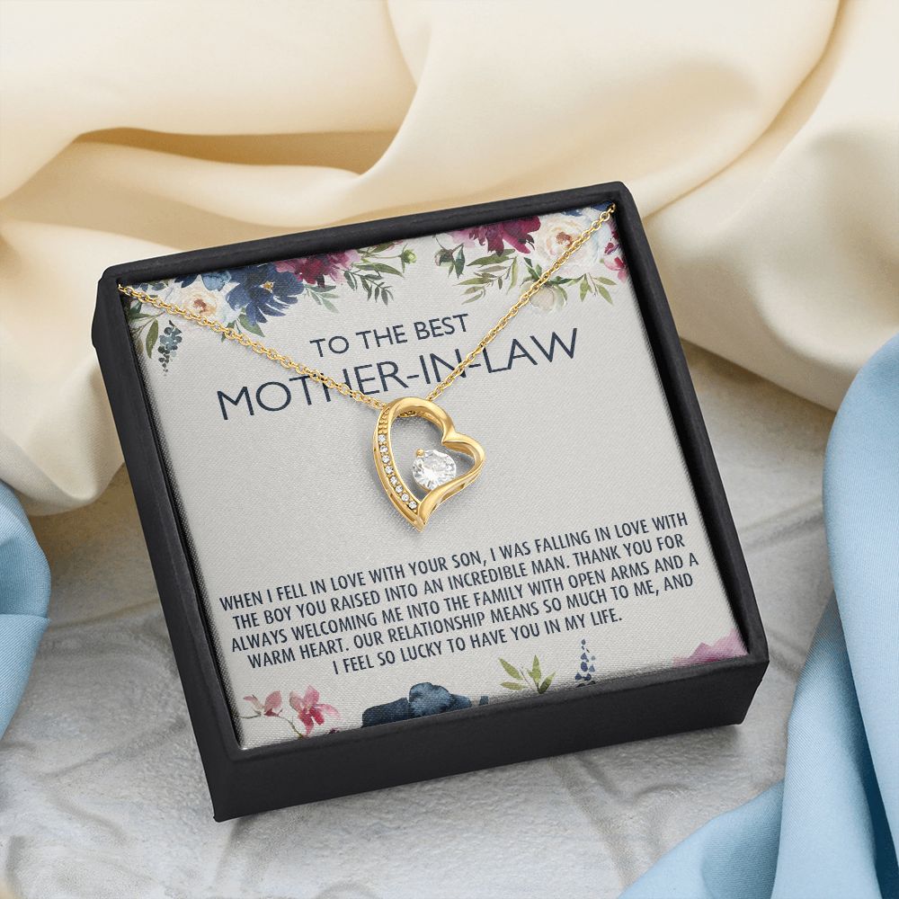 To My Mother-In-Law Gift Mothers Day Gift Necklace Mother-In-Law Gifts Jewelry Forever Love Necklace