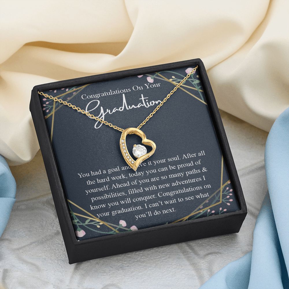 Graduation Gift For Her Necklace High School Graduation Gift, Congrats Graduation Pendants Gift For Daughter, Granddaughter, Niece, Sister Forever Love Necklace