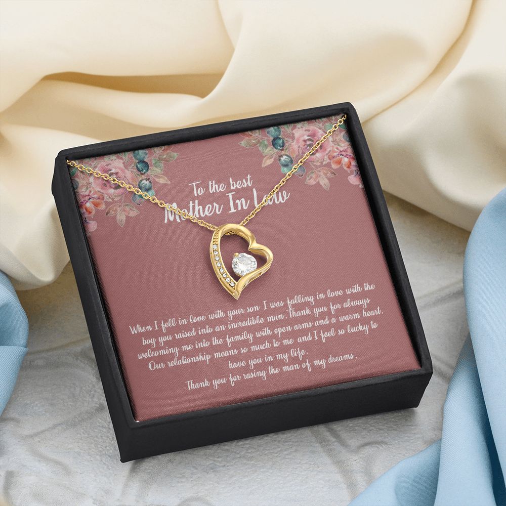 Mother in Law Necklace, Jewelry for Women, Future Mother in Law Gifts from Daughter in Law, Mother of Bride Gifts For Mother in Law, Birthday Gifts For Mother In Law From Daughter In Law3 Forever Love Necklace