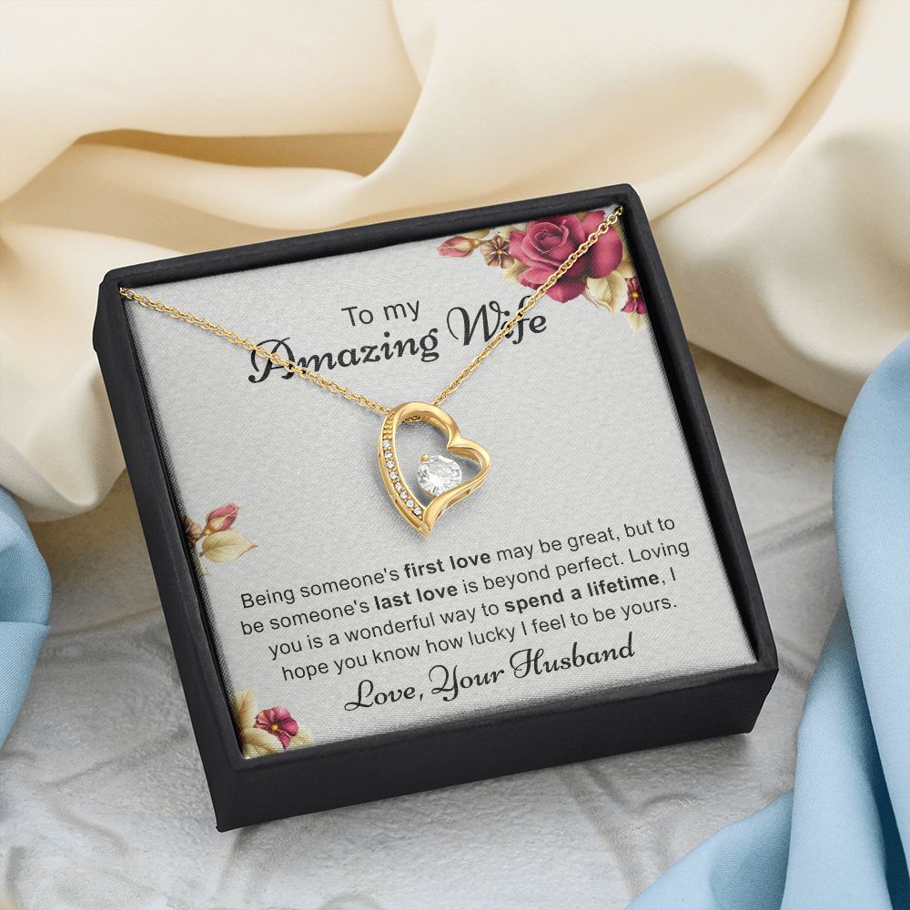 Birthday Gifts For Wife, Necklace Gifts For Wife From Husband, To My Wife Jewelry For Women , To My Wife Necklace  from Husband Wedding Anniversary Present For Wife, Beautiful Wife Jewelry Christmas 6 Forever Love Necklace