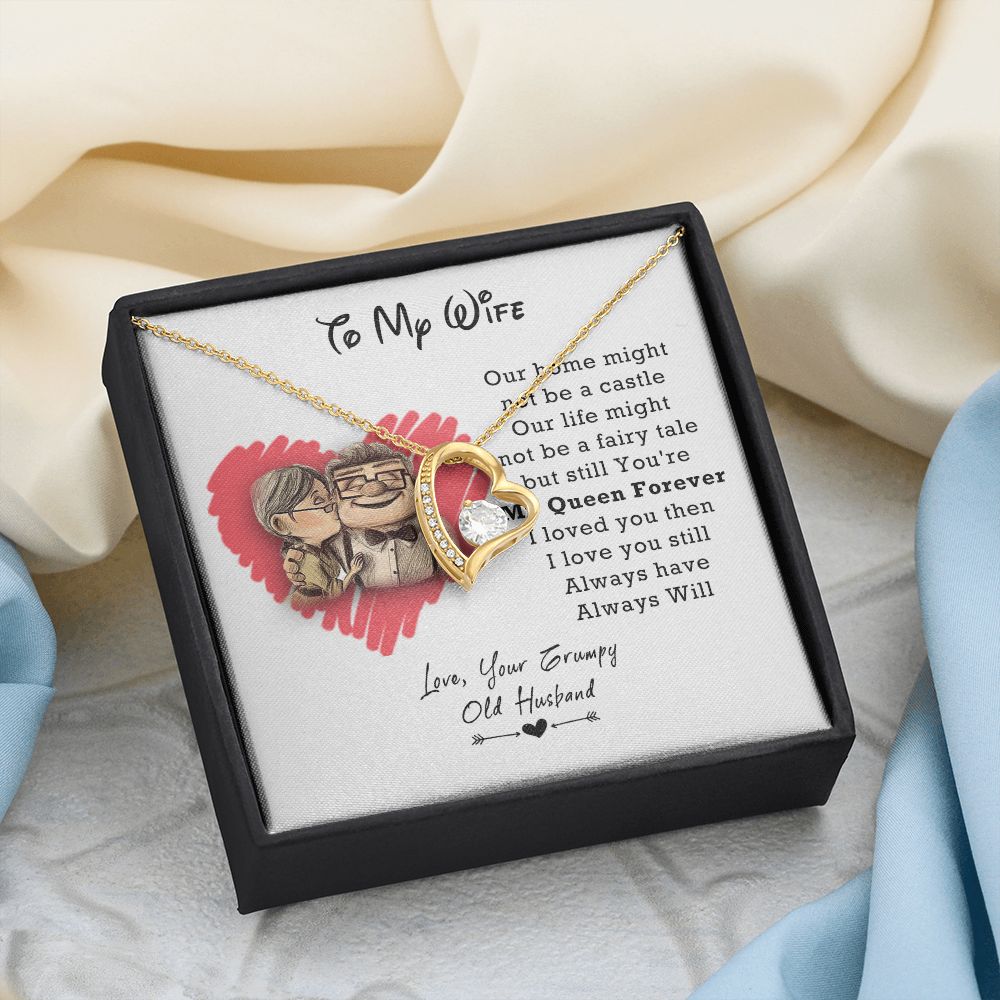 To My Wife Necklace from Husband, Personalized Necklace for Women, Luxury Necklace for Wife from Man Men, Wedding Anniversary Present For Wife, Beautiful Wife Jewelry Christmas Birthday Gifts For Wife3 Forever Love Necklace