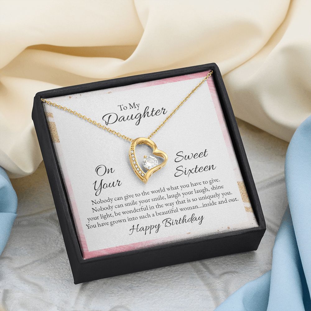 Mother and Daughter Necklace for Girls, To My Daughter Gift Necklace from Mom, Birthday Christmas Gift Graduation Gifts for Daughters, Jewelry Pendant Present for Daughter, Mother Daughter Gift 43 Forever Love Necklace