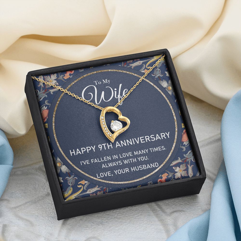 To My Wife Necklace from Husband, Personalized Necklace for Women, Luxury Necklace for Wife from Man Men, Wedding Anniversary Present For Wife, Beautiful Wife Jewelry Christmas Birthday Gifts For Wife6 Forever Love Necklace