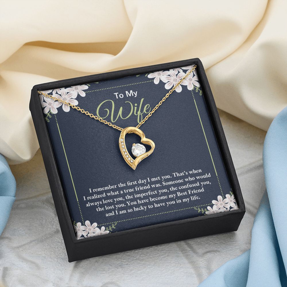 Birthday Gifts For Wife, Necklace Gifts For Wife From Husband, To My Wife Jewelry For Women , To My Wife Necklace  from Husband Wedding Anniversary Present For Wife, Beautiful Wife Jewelry Christmas28 Forever Love Necklace