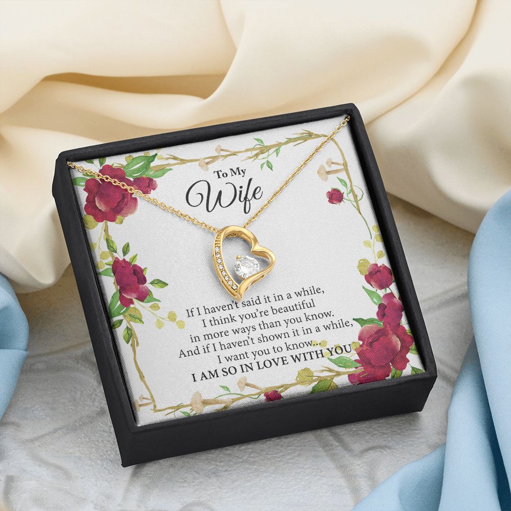 Birthday Gifts For Wife, Necklace Gifts For Wife From Husband, To My Wife Jewelry For Women , To My Wife Necklace  from Husband Wedding Anniversary Present For Wife, Beautiful Wife Jewelry Christmas19 Forever Love Necklace