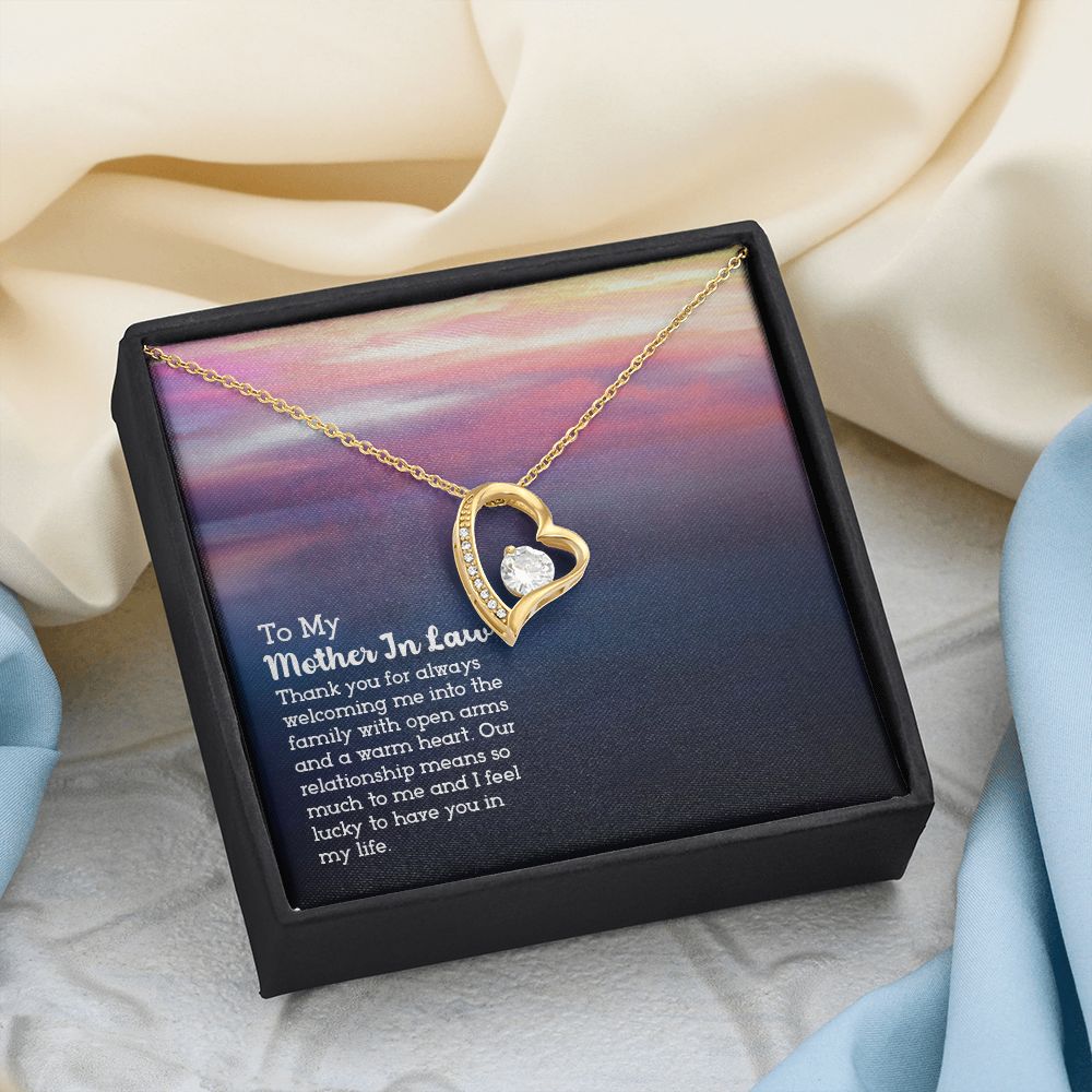 Mother in Law Necklace, Jewelry for Women, Future Mother in Law Gifts from Daughter in Law, Mother of Bride Gifts For Mother in Law, Birthday Gifts For Mother In Law From Daughter In Law13 Forever Love Necklace