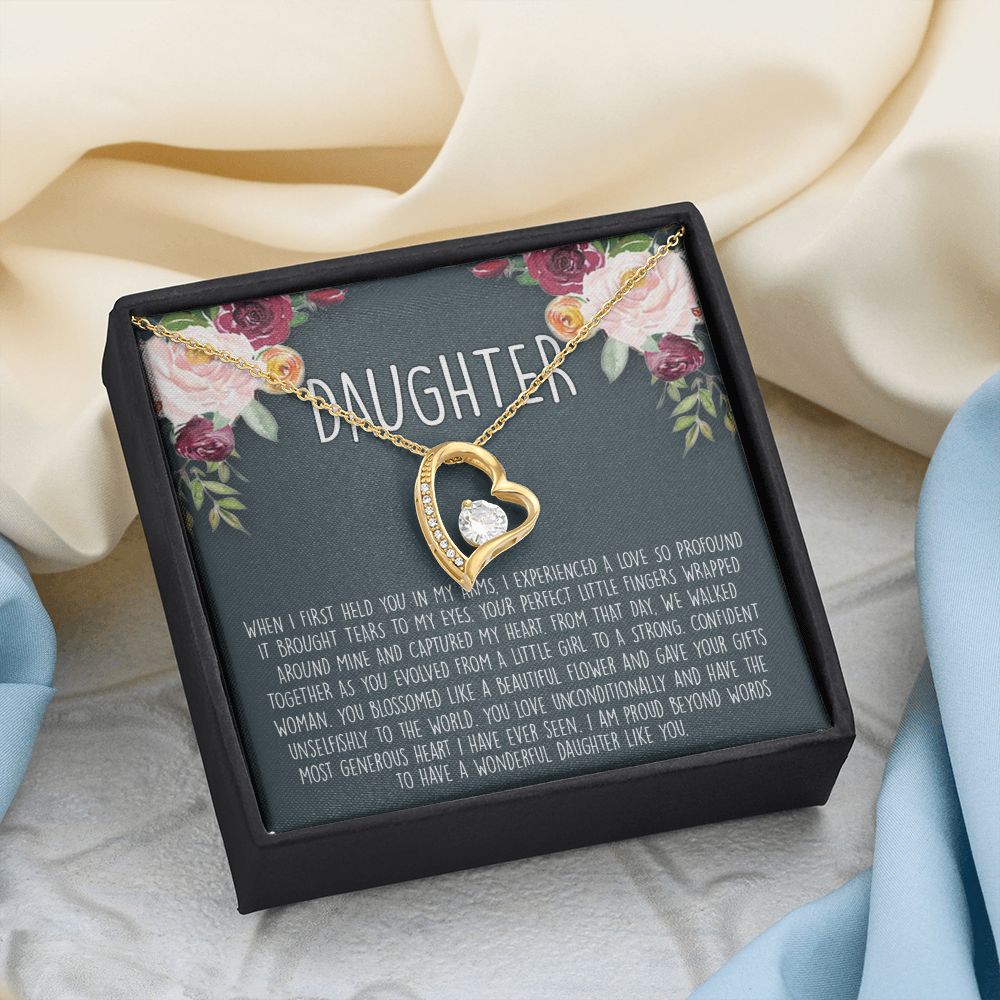 Daughter Necklace Gift for Daughter, Daughter Jewelry, Mother Daughter Forever Love Necklace