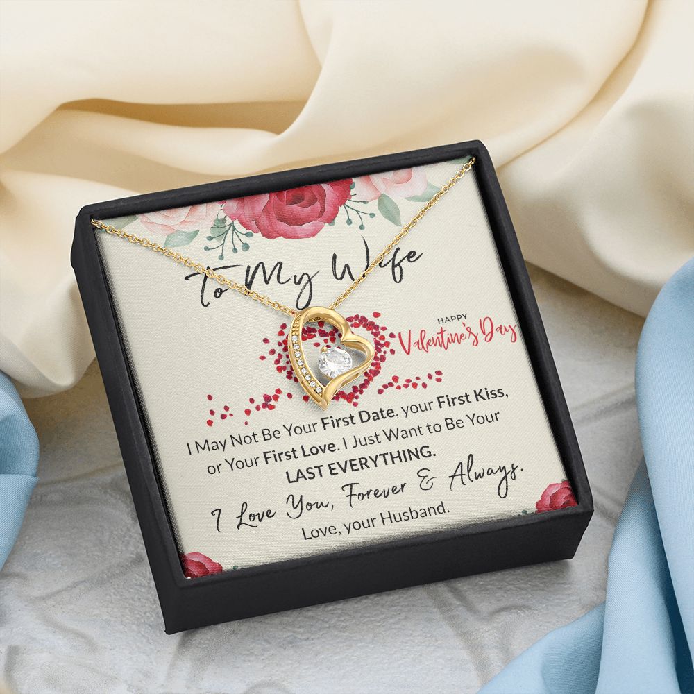 To My Wife Necklace from Husband, Personalized Necklace for Women, Luxury Necklace for Wife from Man Men, Wedding Anniversary Present For Wife, Beautiful Wife Jewelry Christmas Birthday Gift For Wife23 Forever Love Necklace