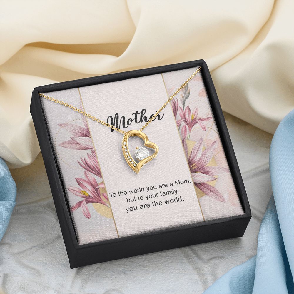 Mom Necklace Gifts for Mom from Daughter to Mom Gifts for Mothers Day from Daughter, To My Mom Necklace from Daughter to Mom Birthday Gifts Necklace with Message Card and Gift Box7 Forever Love Necklace