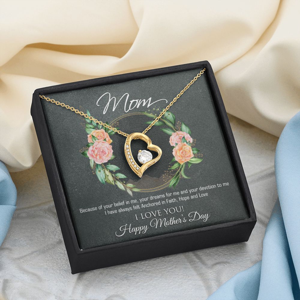 To My Mom Flower Necklace Pendant Gift From Daughter Your Belief In Me With Message Card Gift For Mom Forever Love Necklace