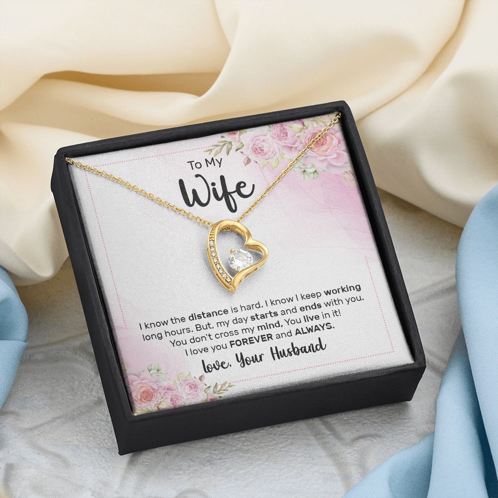 Birthday Gifts For Wife, Necklace Gifts For Wife From Husband, To My Wife Jewelry For Women , To My Wife Necklace  from Husband Wedding Anniversary Present For Wife, Beautiful Wife Jewelry Christmas29 Forever Love Necklace