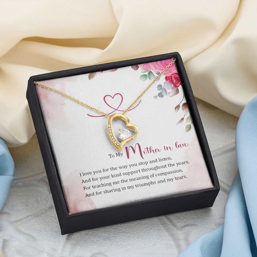 Mother in Law Necklace, Jewelry for Women, Future Mother in Law Gifts from Daughter in Law, Mother of Bride Gifts For Mother in Law, Birthday Gifts For Mother In Law From Daughter In Law17 Forever Love Necklace