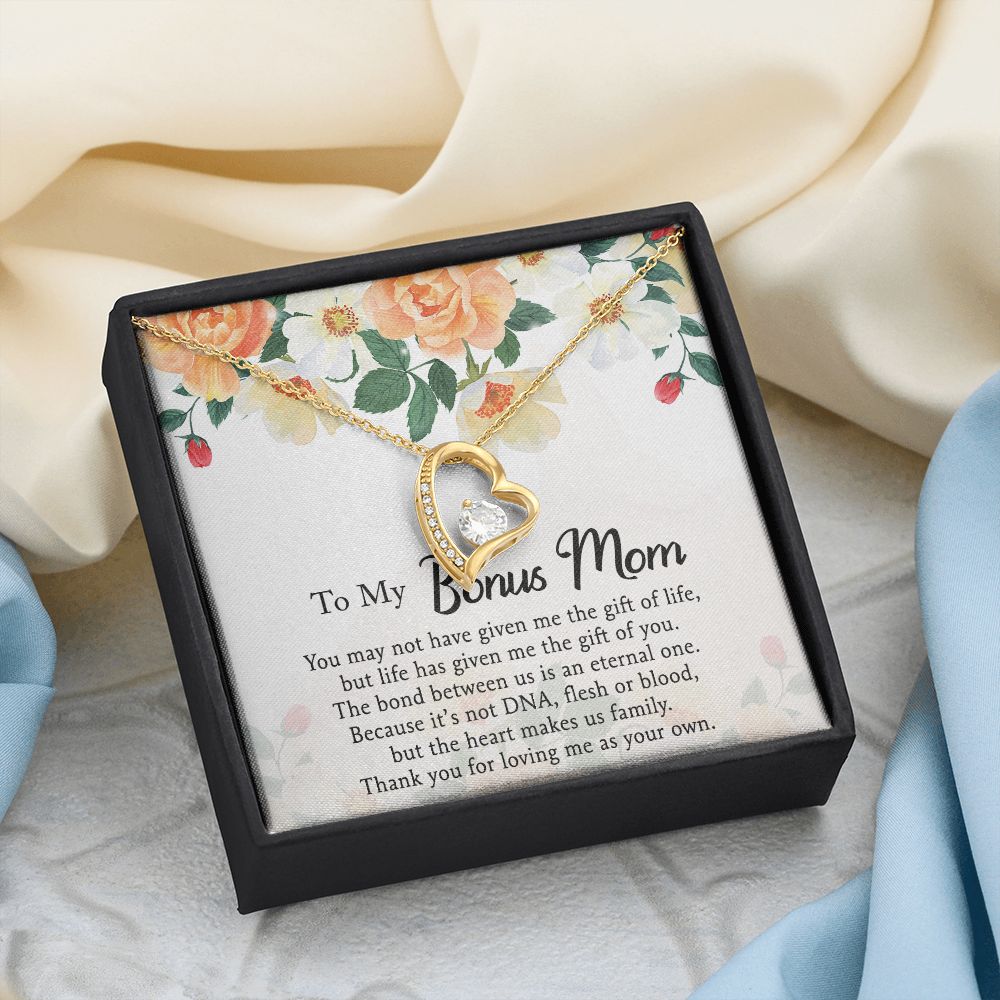 Mother Daughter Necklace as Daughter Gift from Mom, Mom Necklace as Christmas Gift for Mom from Son, Birthday Gift for Mother in Law Necklace, Bonus Mom Gifts for Step Mom Necklace5 Forever Love Necklace