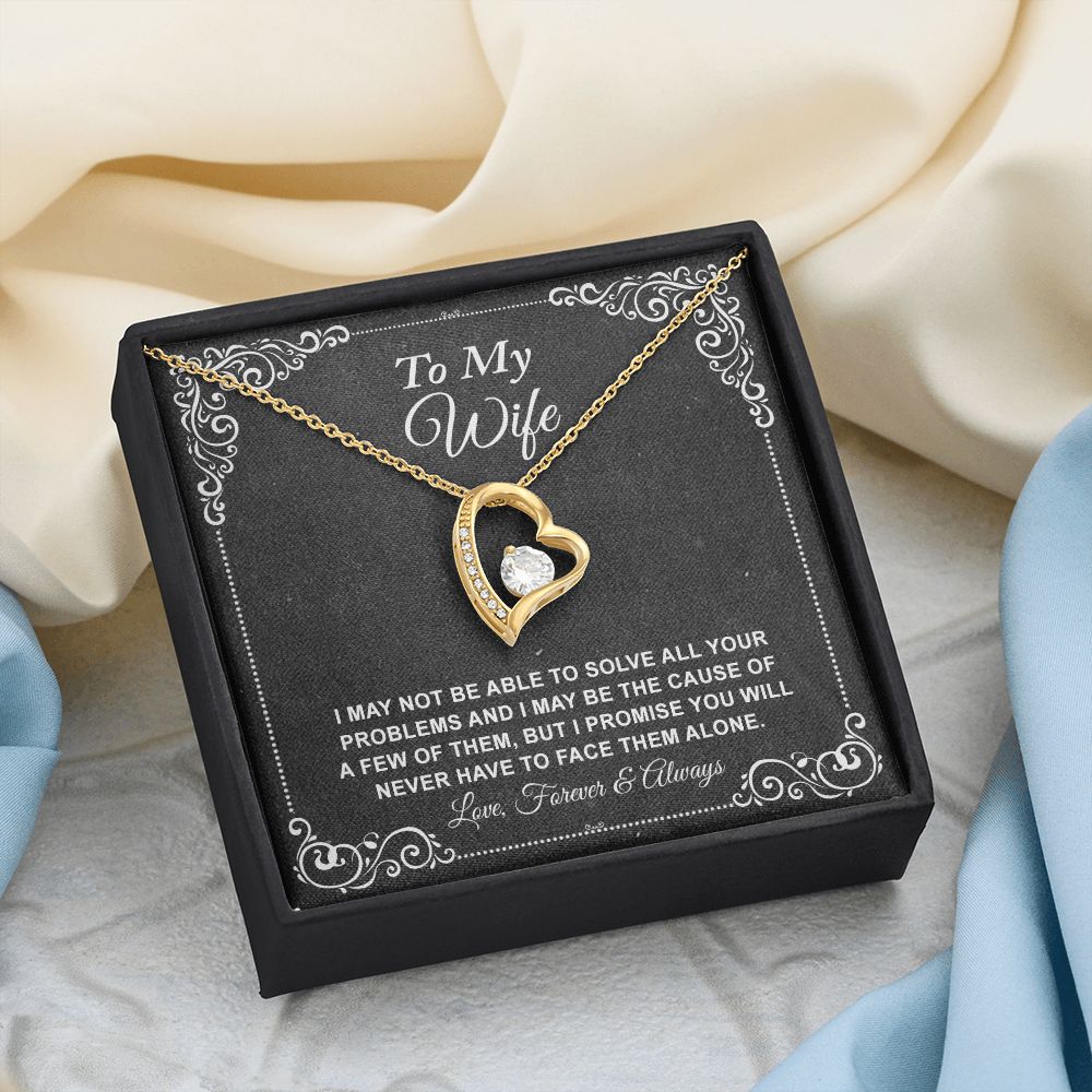 To My Wife Necklace, Gift For Wife From Husband, Anniversary Gift, Valentine's Forever Love Necklace