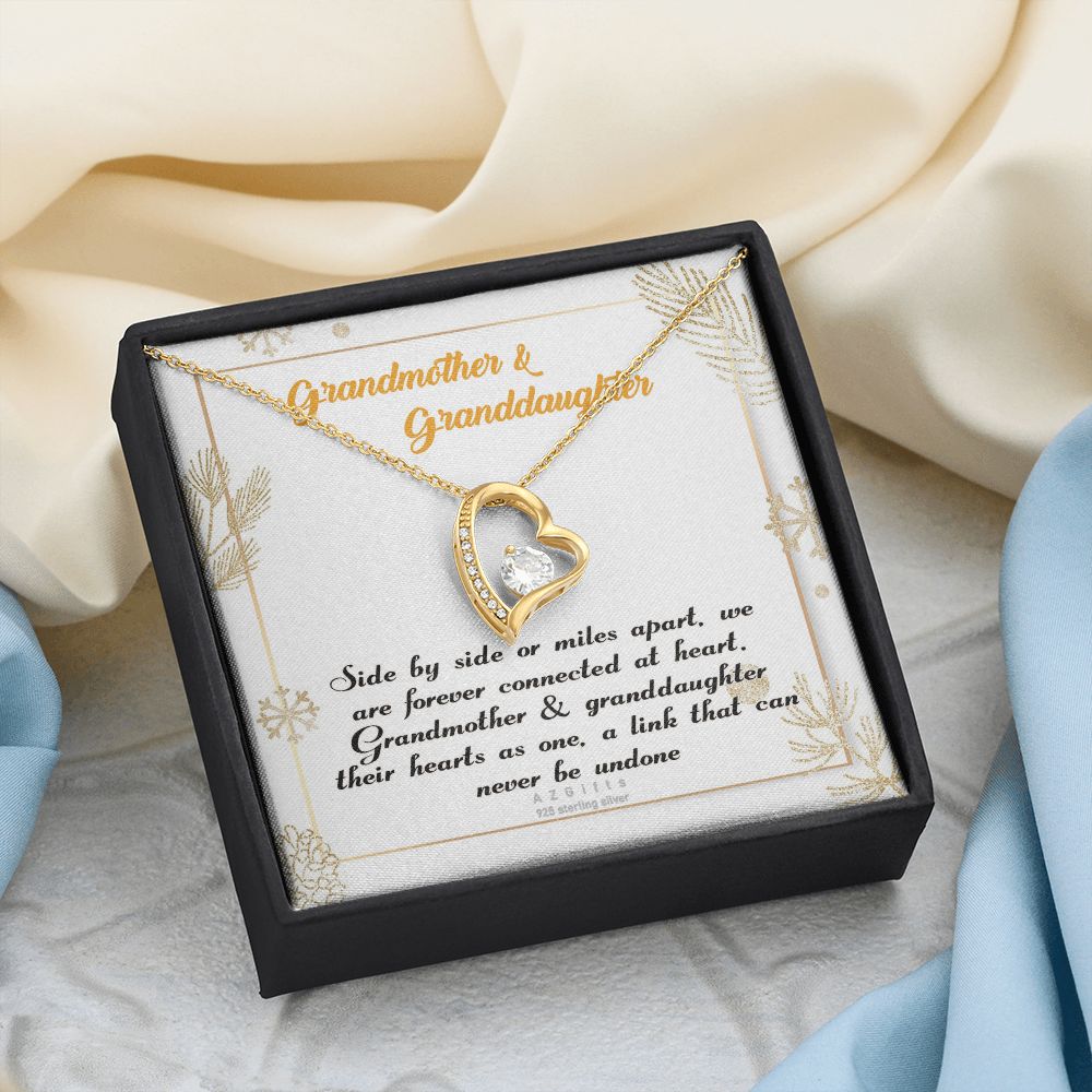 To My Grandma Necklace, Gift for Grandmother Necklace, Mothers Day Gift For Grandma Nana, Grandma Jewelry From Grandchildren GrandKids , Jewelry Box Gift For Grandma Grandmother14 Forever Love Necklace