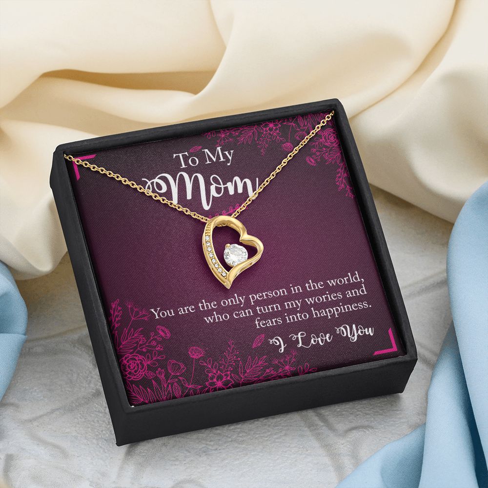 To My Mom Necklace Pendant Gift From Daughter Necklace You Are The Only Person Gift For To Mom Happy Mother's Day Mother In Law Gift On Birthday Anniversary Gift 30821 Forever Love Necklace