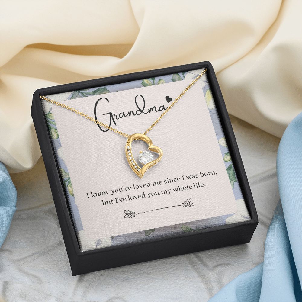 To My Grandma Necklace, Gift for Grandmother Necklace, Mothers Day Gift For Grandma Nana, Grandma Jewelry From Grandchildren GrandKids , Jewelry Box Gift For Grandma Grandmother9 Forever Love Necklace