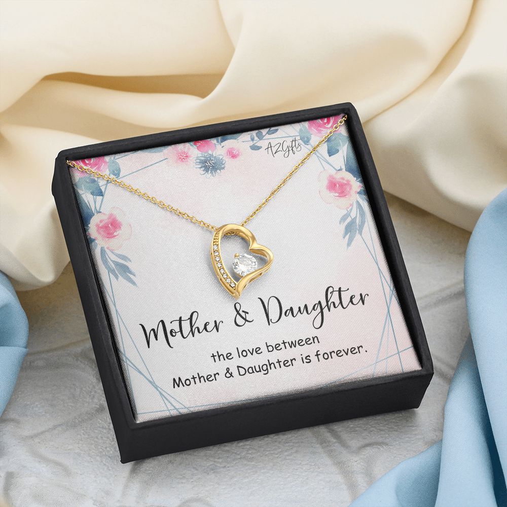 Mom Necklace Gifts for Mom from Daughter to Mom Gifts for Mothers Day from Daughter, To My Mom Necklace from Daughter to Mom Birthday Gifts Necklace with Message Card and Gift Box Forever Love Necklace