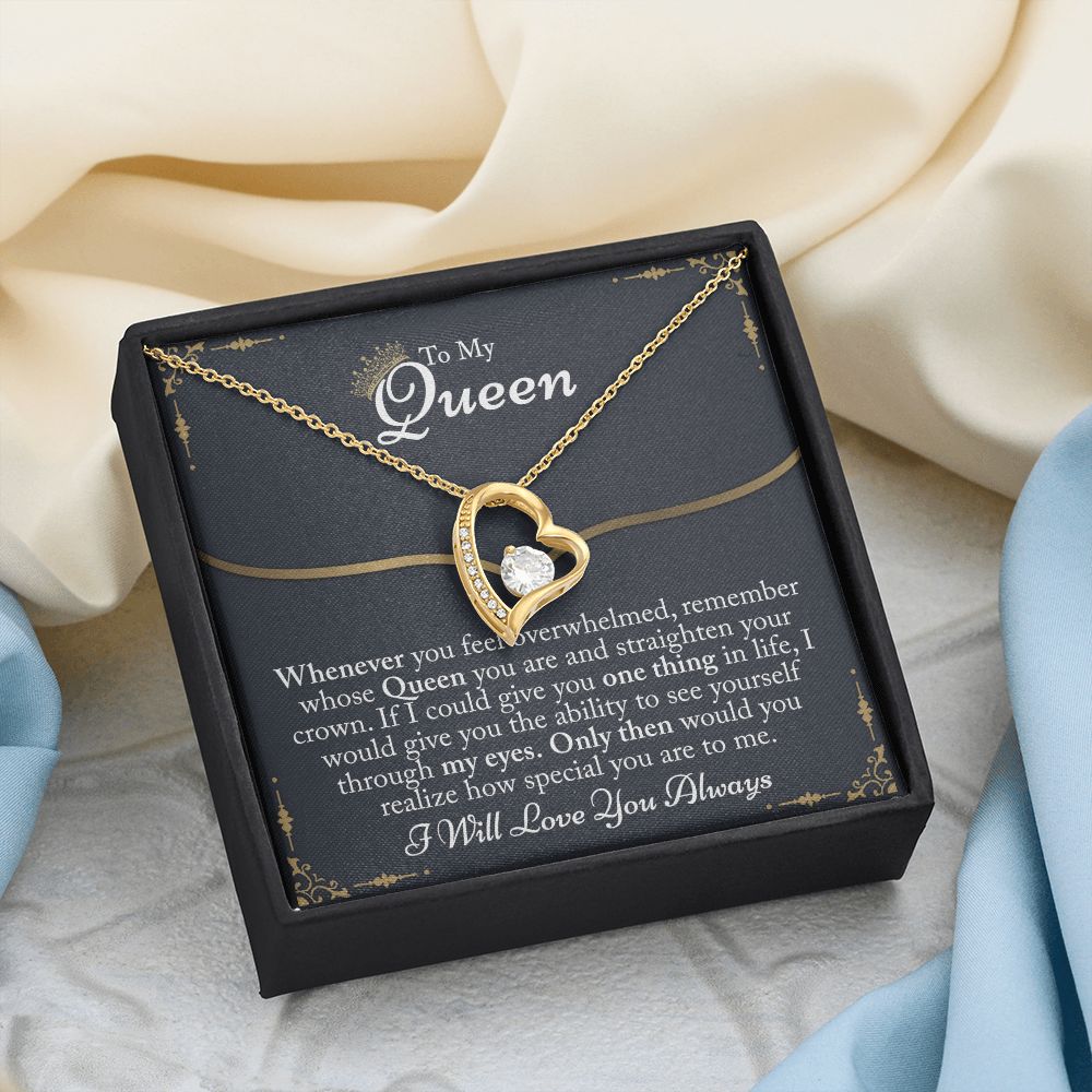 To My Queen Gift For Her Jewelry Gift Her Gift for Her Christmas Necklace Forever Love Necklace