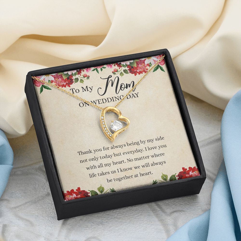 Gift for Mother of The Groom Necklace Gift for Mom on Wedding Day Gift for Maid of Honor Gift for Bridesmaid Proposal Gift to My Mom Necklace from Daughter Forever Love Necklace