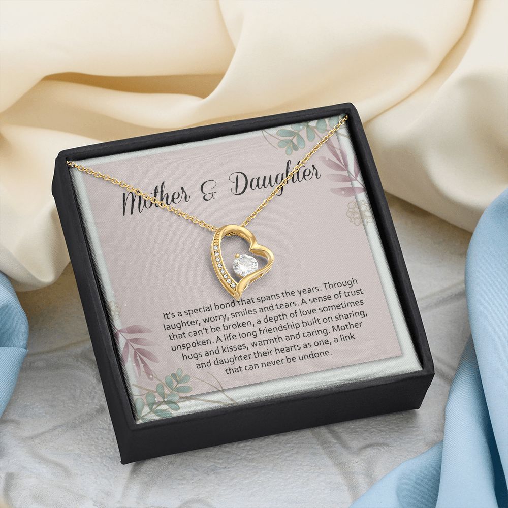 Mom Necklace Gifts for Mom from Daughter to Mom Gifts for Mothers Day from Daughter, To My Mom Necklace from Daughter to Mom Birthday Gifts Necklace with Message Card and Gift Box2245 Forever Love Necklace