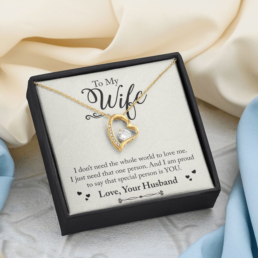 To My Wife Necklace from Husband, Personalized Necklace for Women, Luxury Necklace for Wife from Man Men, Wedding Anniversary Present For Wife, Beautiful Wife Jewelry Christmas Birthday Gift For Wife24 Forever Love Necklace