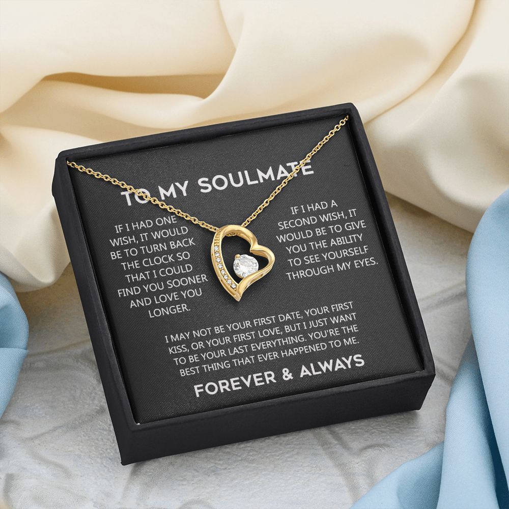 To My Soulmate Eternal Hope Necklace  Wife Soulmate Valentines Day Gift for Her 175144059615 Forever Love Necklace