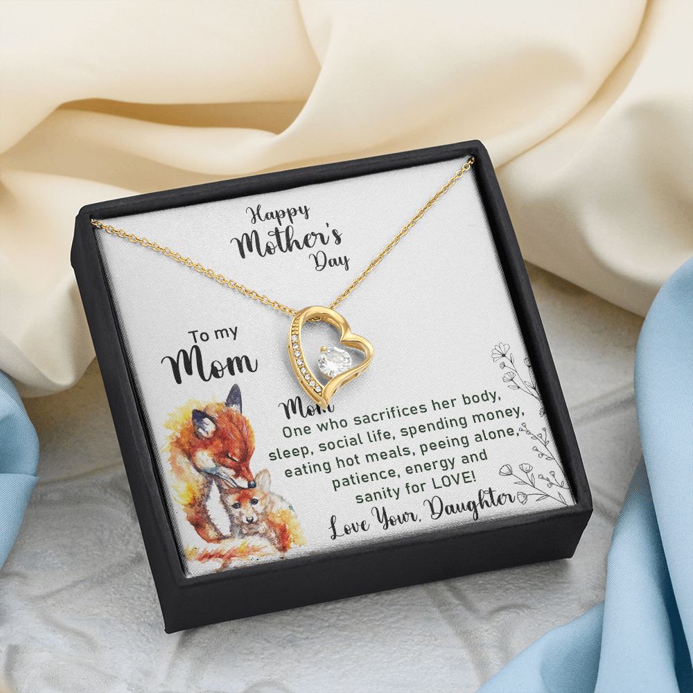 Mom Necklace Gifts for Mom from Daughter to Mom Gifts for Mothers Day from Daughter, To My Mom Necklace from Daughter to Mom Birthday Gifts Necklace with Message Card and Gift Box2223 Forever Love Necklace