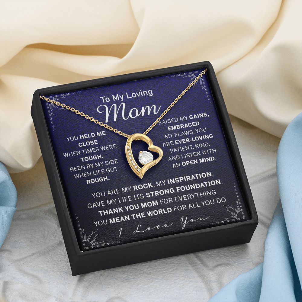 To My Mom Necklace, Gift For Mom, Mother's Day Gift from Daughter, Mom Jewelry Gift for Mothers Day, Birthday Gift for Mother, Moms Gift from Daughter Son, Necklace for Mom Mother Forever Love Necklace