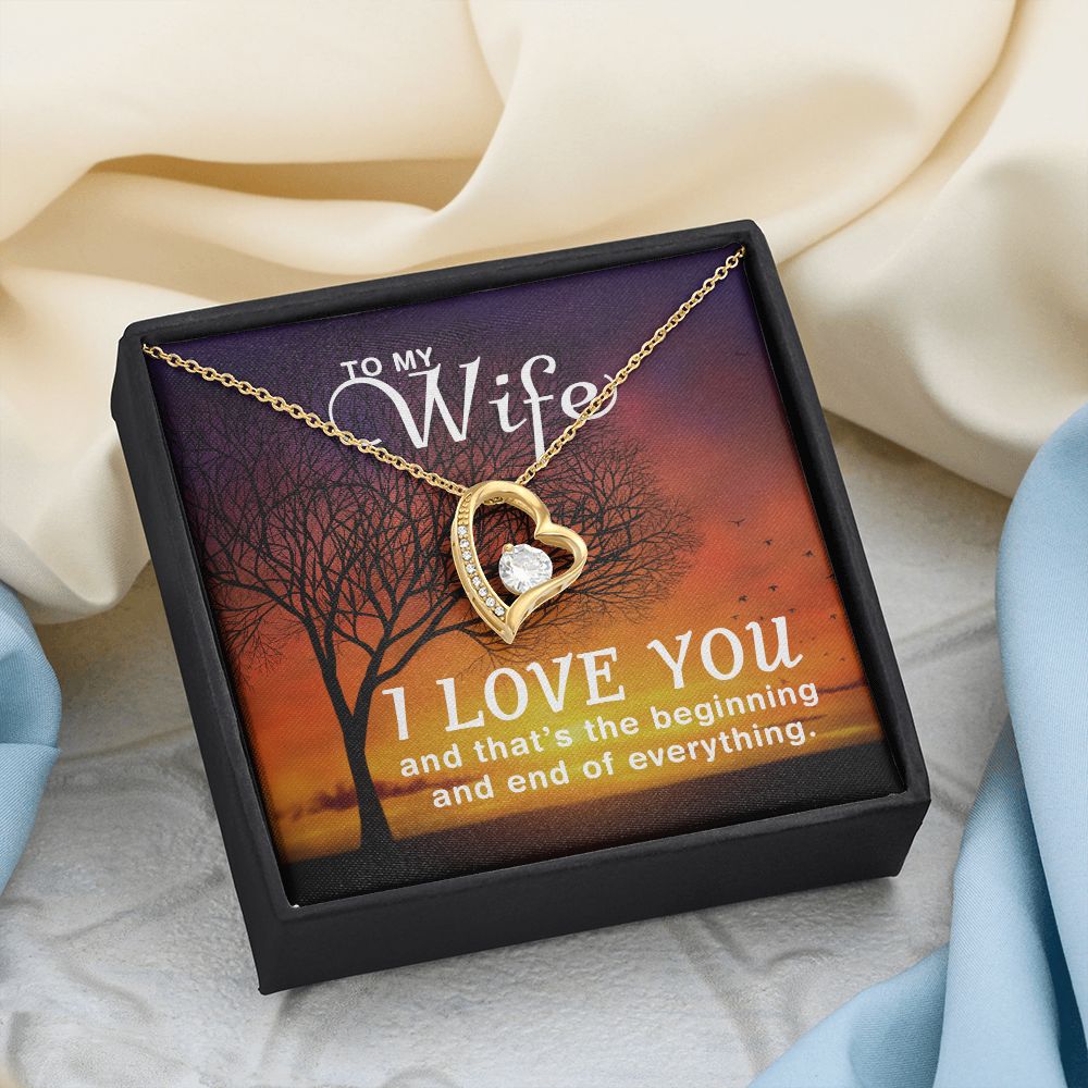 Birthday Gifts For Wife, Necklace Gifts For Wife From Husband, To My Wife Jewelry For Women , To My Wife Necklace  from Husband Wedding Anniversary Present For Wife, Beautiful Wife Jewelry Christmas14 Forever Love Necklace