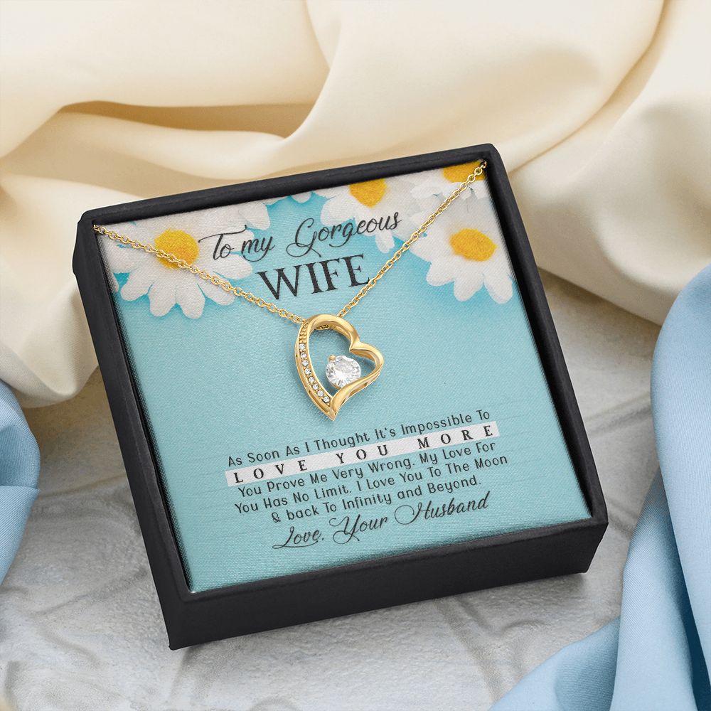 Birthday Gifts For Wife, Necklace Gifts For Wife From Husband, To My Wife Jewelry For Women , To My Wife Necklace  from Husband Wedding Anniversary Present For Wife, Beautiful Wife Jewelry Christmas33 Forever Love Necklace