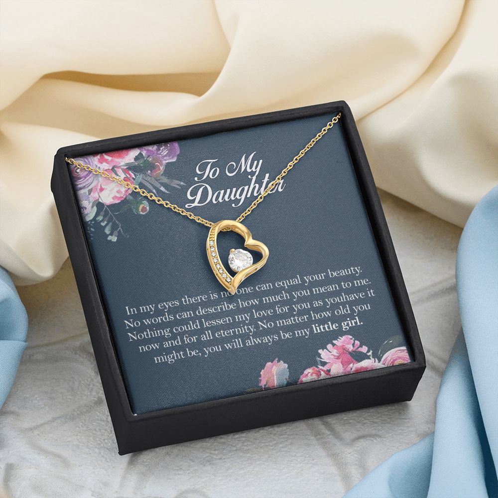 Mother Daughter Gift Ideas, To My Daughter Gift Necklace from Mom, Jewelry Pendant Present for Daughter, Birthday Christmas Gift Graduation Gifts for Daughters, Mother and Daughter Necklace 2139 Forever Love Necklace