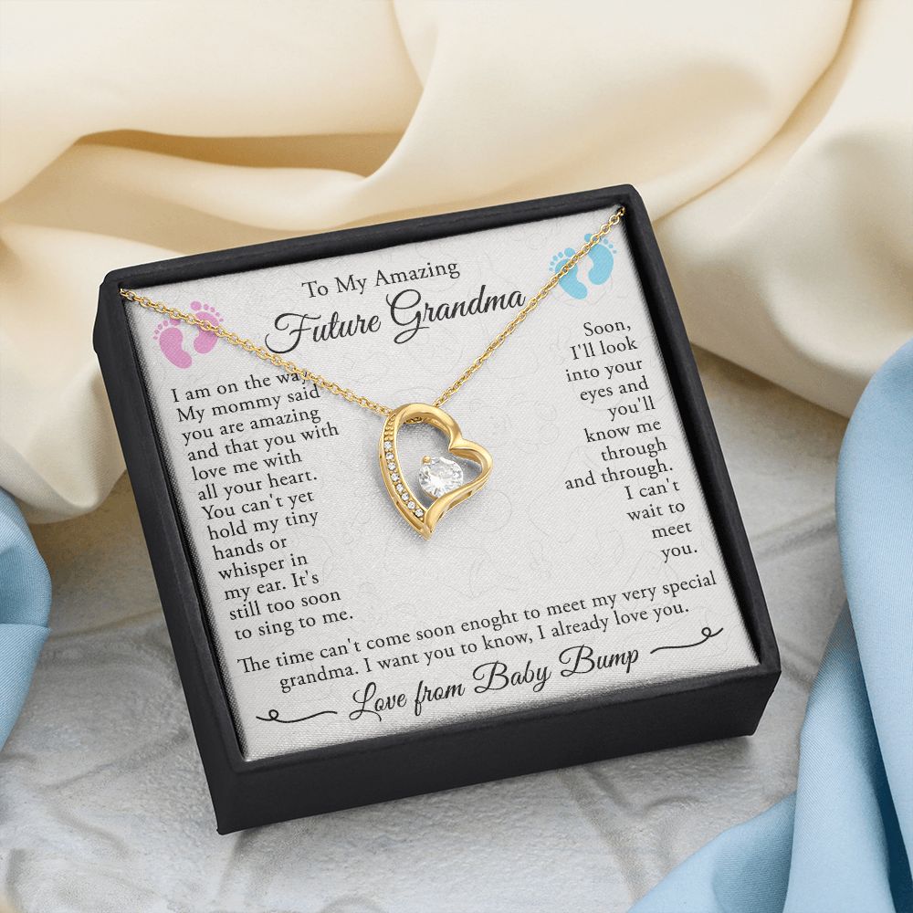 To My Grandmother Necklace, Gift for Grandmother Necklace, Mothers Day Gift For Grandma Nana, Grandma Jewelry From Grandchildren GrandKids , Jewelry Box Gift For Grandma Grandmother4 Forever Love Necklace