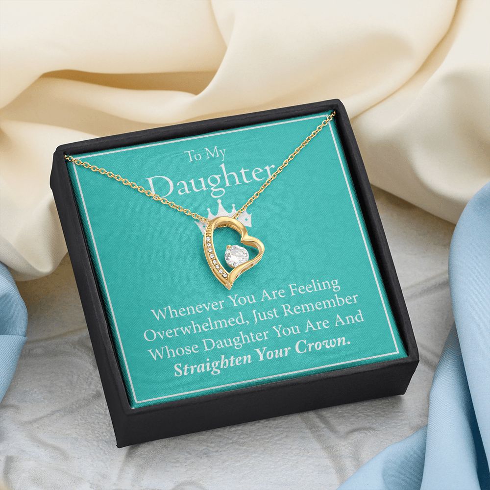 Jewelry Pendant Present for Daughter, To My Daughter Gift Necklace from Mom, Mother Daughter Gift Ideas, Birthday Christmas Gift Graduation Gifts for Daughters, Mother and Daughter Necklace 15 Forever Love Necklace