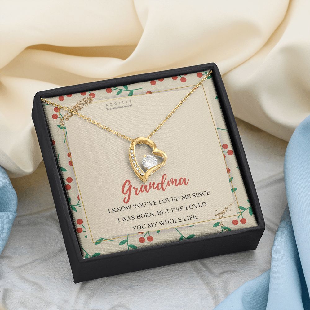 To My Grandma Necklace, Gift for Grandmother Necklace, Mothers Day Gift For Grandma Nana, Grandma Jewelry From Grandchildren GrandKids , Jewelry Box Gift For Grandma Grandmother15 Forever Love Necklace
