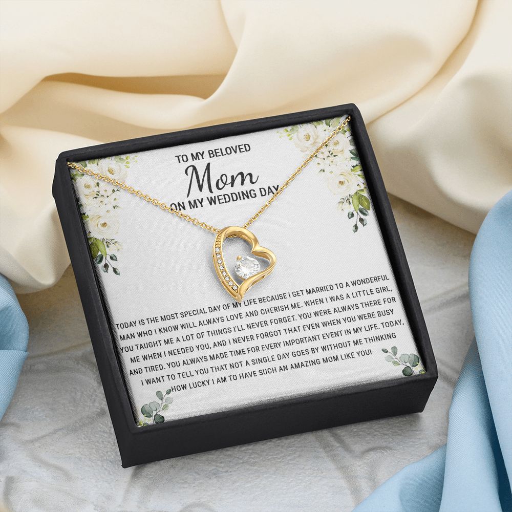 To My Mom Necklace, Gift For Mom, Mother's Day Gift from Daughter, Mom Jewelry Gift for Mothers Day, Birthday Gift for Mother, Moms Gift from Daughter Son, Necklace for Mom Mother 1 Forever Love Necklace